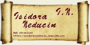 Isidora Nedučin vizit kartica